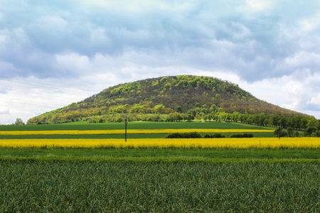 Mountain Rip near Roudnice nad Labem. Czech landscapeの写真素材