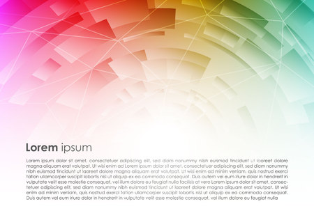 Vector abstract colorful background with spiral rectangle and triangleのイラスト素材