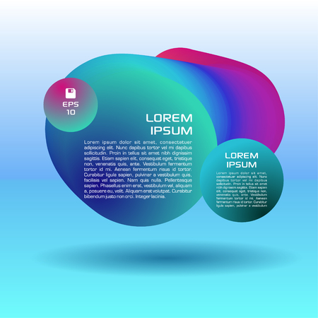 Creative colorful abstract fluid with vibrant colorful geometric shapes. Minimal design can be used for background, flyer, coverのイラスト素材