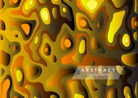 Abstract modern fluid, liquid vector background in ocher color. Can be used for background, flyer or cover designのイラスト素材