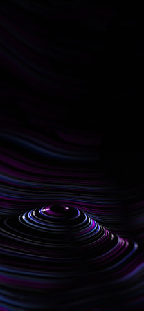 3D glowing line mountain, topographic map background concept, abstract illustration. Wave blue and violet backdropの写真素材