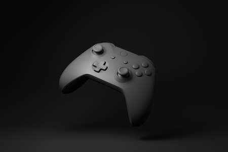 Black The best Game pad floating on black background. minimal concept idea. 3d render.