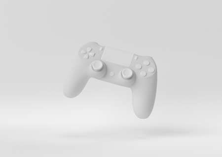 white The best Game pad floating on white background. minimal concept idea. monochrome. 3d render.の写真素材