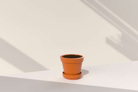 Tree pot in white background. minimal concept idea creative. 3D render.の写真素材