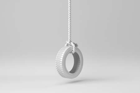 Swing wheel on white background. activity for kids. 3D render.の写真素材