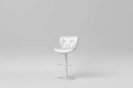 Bar stools on white background. minimal concept. 3D render.の写真素材