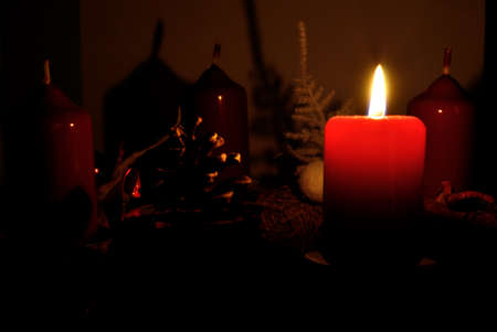 christmas wreathの写真素材