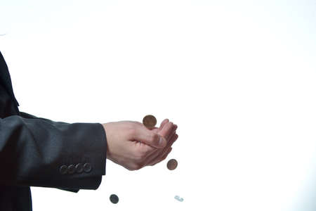 Hands and moneyの写真素材