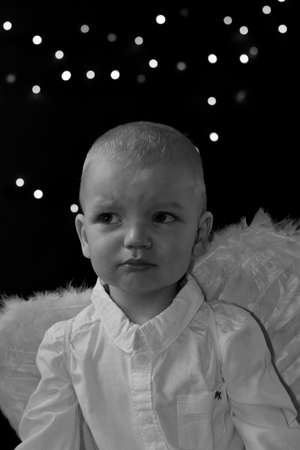 Baby with Angel Wingsの写真素材