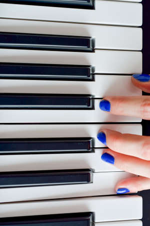 hands on pianoの写真素材