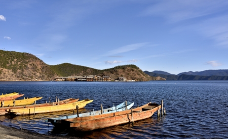 Lugu Lakeの写真素材