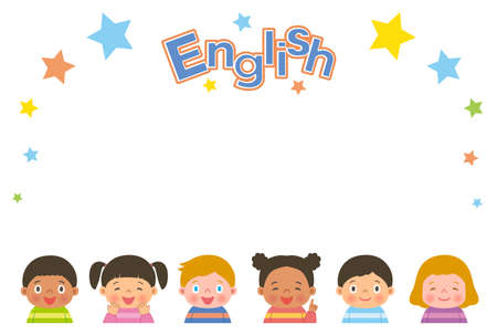 English characters for children from various countriesのイラスト素材