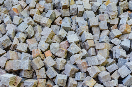 Storage space of various sandstone, natural stone, quarry stone and bulk varieties and species の写真素材