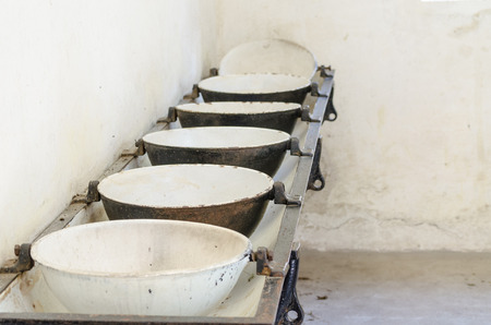 Manger in a stable.の写真素材