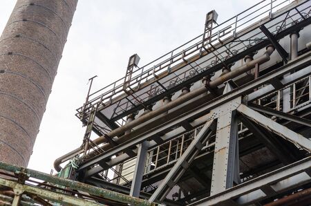 Old abandoned factory building on the site of the Landscape Park Duisburg Nord.の写真素材