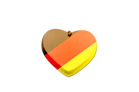 German flag be print on a heart.の写真素材