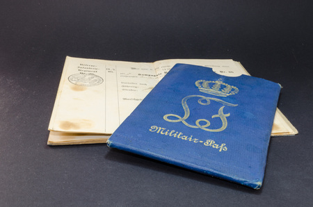 Historically significant. An old military pass. The pass has strong traces of use. He belonged to a...