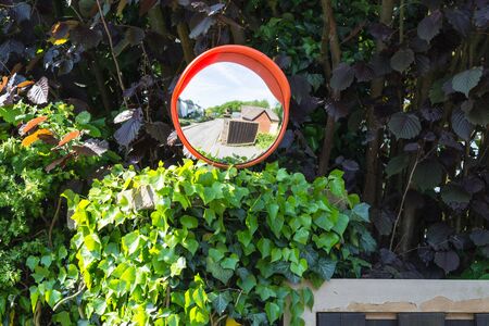 Control mirrors and monitoring mirrors or traffic mirrors  on a public road.の写真素材