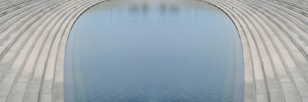 Rostrum , levels of concrete under waterの写真素材