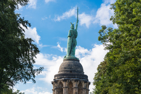 Statue of Cheruscan Arminius in the Teutoburg Forest near the city of Detmold, Germany.の写真素材