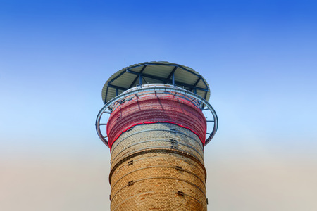 General view of an industrial plant refinery, consisting of pipes and towers of heavy industry.の写真素材
