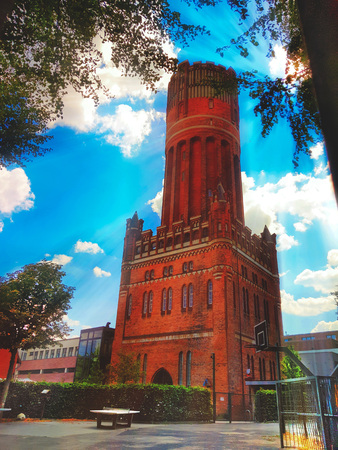 The L?neburg water tower built between 1905 and 1907 in the southeast of L?neburg's old town today serves as a lookout tower.のeditorial素材