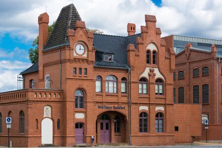 DESSAU - AUGUST 05, 2018: Woerlitzer Bahnhof, Dessau, Saxony-Anhalt, Germanyのeditorial素材