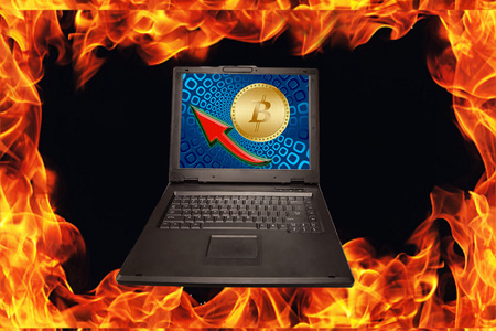 Cryptocurrency graph on virtual screen. Business, Finance and technology concept. Bitcoin, Ethereumの写真素材