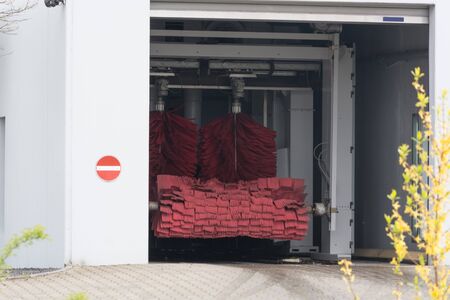 Exit at a    Car wash plant in  Germanyの写真素材