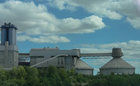Power station near motorway in Germany