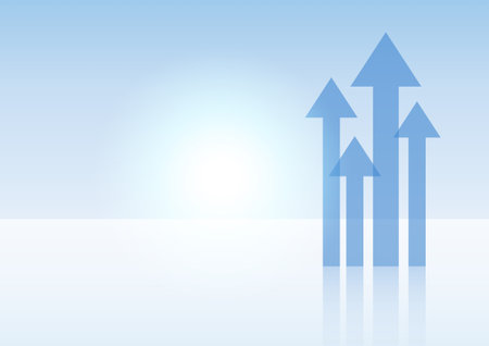 light blue arrow image backgroundのイラスト素材