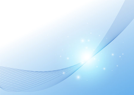 smooth blue line art backgroundのイラスト素材
