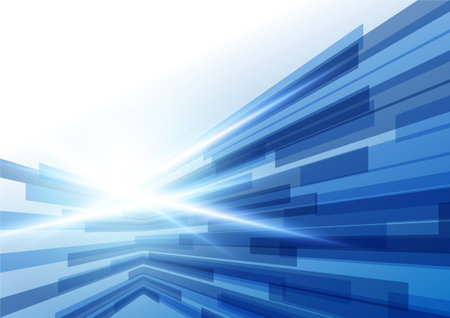 blue sparkling digital network backgroundのイラスト素材