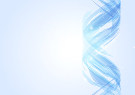 blue bright technology wave backgroundのイラスト素材