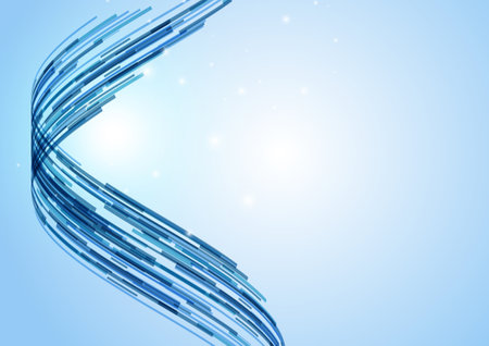 blue abstract wave background with motionのイラスト素材