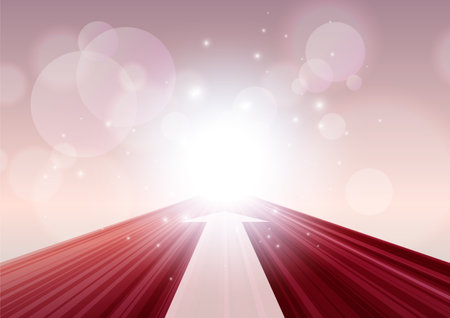 Success image of light and arrowのイラスト素材