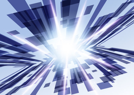 speed blue digital network backgroundのイラスト素材