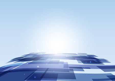 blue digital space image backgroundのイラスト素材