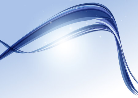 blue wave background with motionのイラスト素材