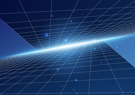 blue dark technology space backgroundのイラスト素材