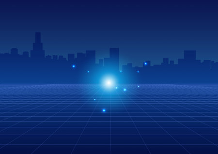 Cityscape silhouette and business imageのイラスト素材