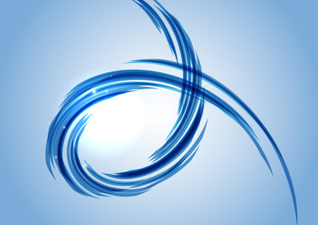 rotating blue wave line backgroundのイラスト素材