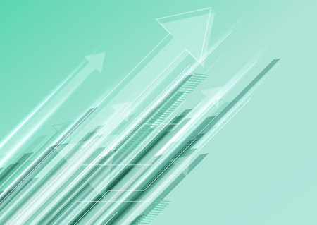 rising green arrow image backgroundのイラスト素材