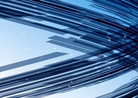 blue digital technology wave backgroundのイラスト素材