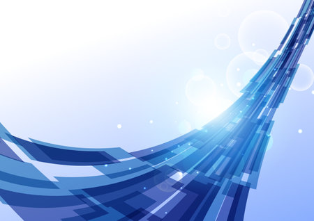 light blue network image backgroundのイラスト素材