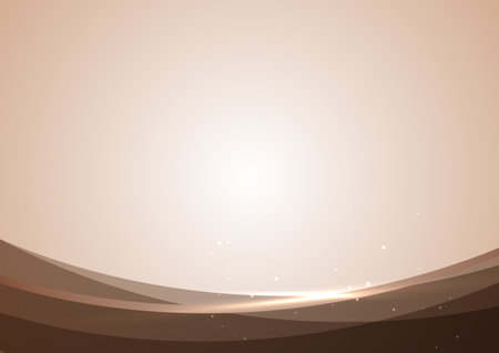 Shining gold abstract wave backgroundのイラスト素材