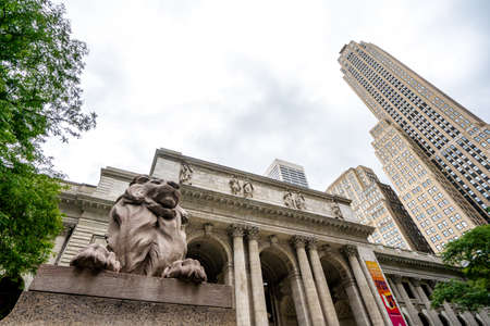 New york public library , one of the most beautiful library in the world in Manhattan , New york city , United States of Americaのeditorial素材