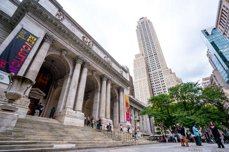 New york public library , one of the most beautiful library in the world in Manhattan , New york city , United States of America - September 1 , 2018のeditorial素材