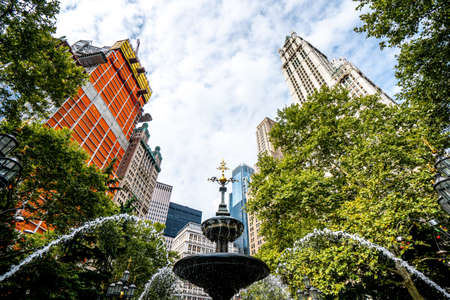 The small park near Washington sqaure park in Manhattan , New york city , United States of Americaのeditorial素材