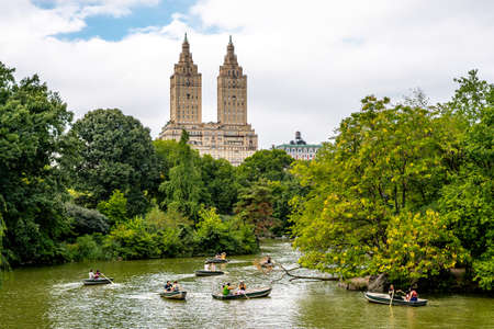 Clear day in Central park , Green space in the heart of Manhattan , New york city , United States of America - September 2 , 2018のeditorial素材